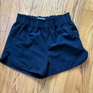 Stylish Kids' Black Elastic Waist Shorts